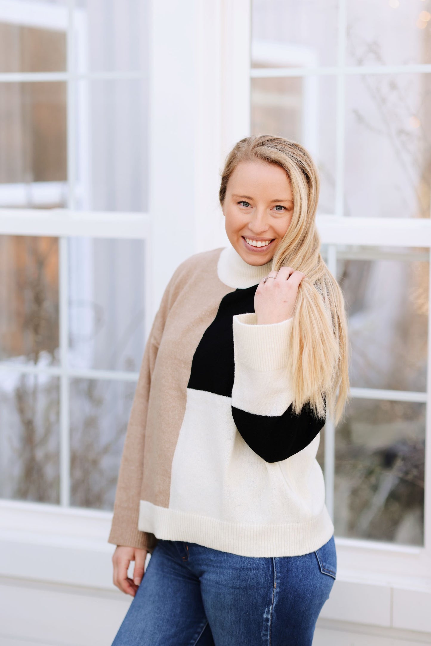 Rustic Chic Sweater-Black Mix