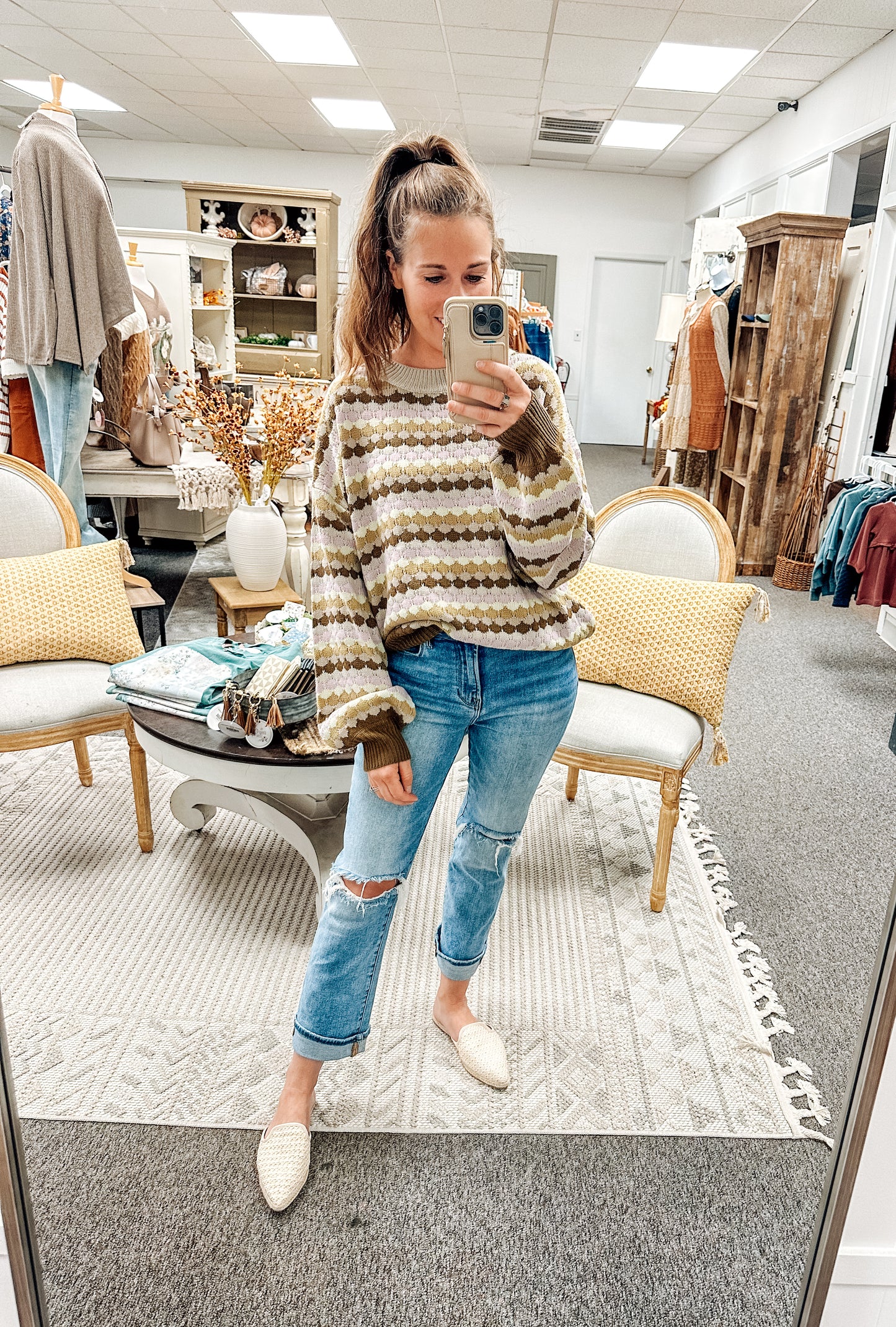 Pattern Parade Geometric Sweater