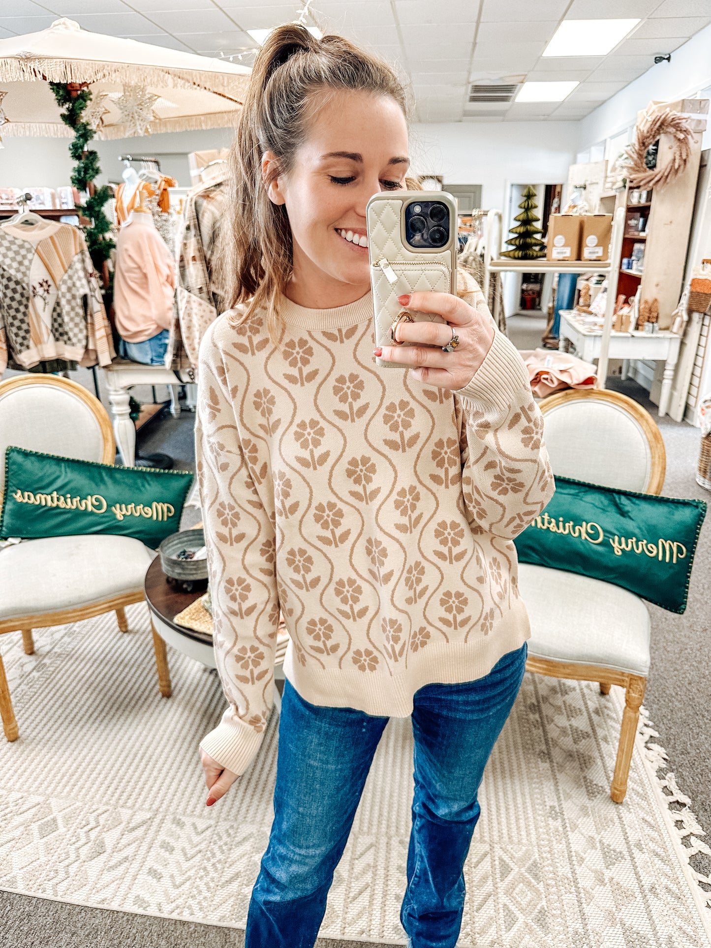 Oat & Bloom Knit Sweater