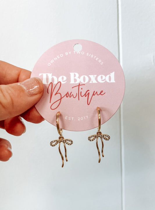 Beautiful Bow Dangle Earrings
