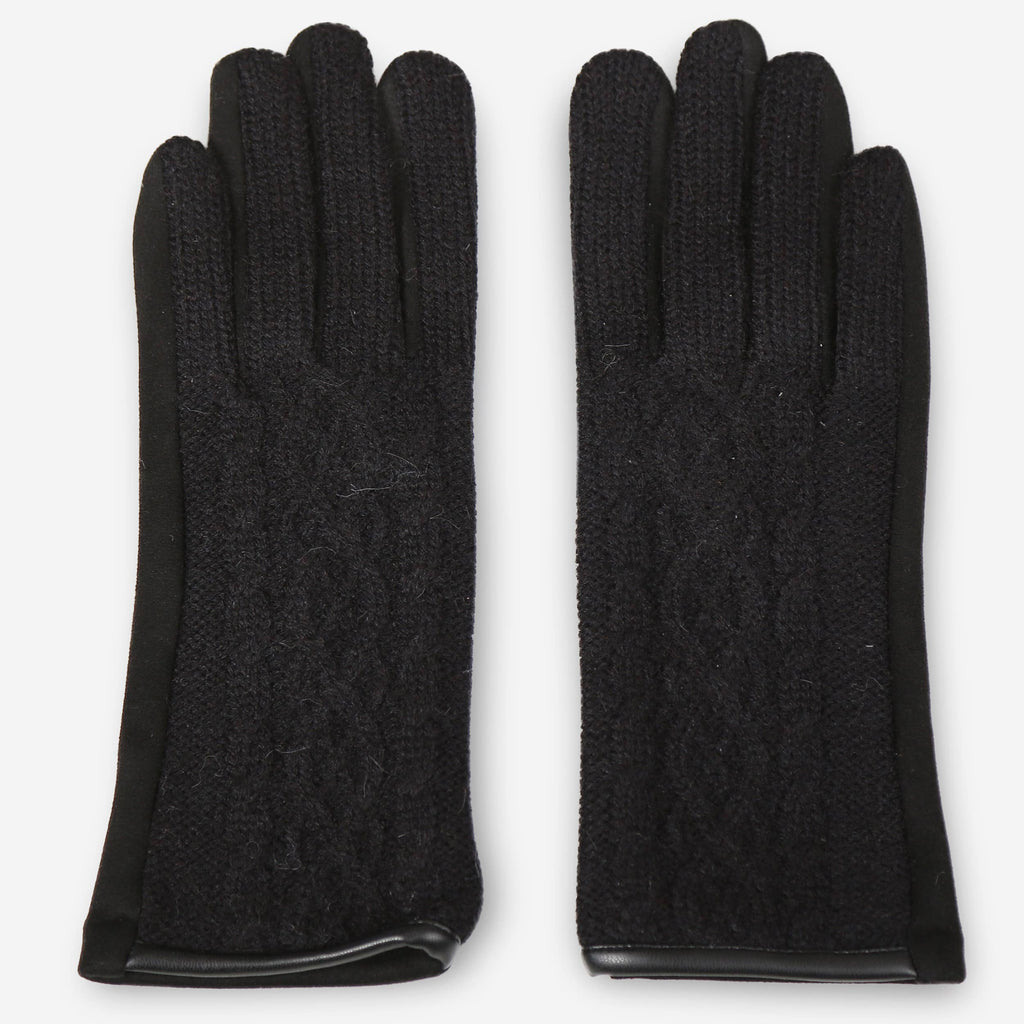 Cable Knit Suede Winter Gloves (several colors)