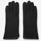 Cable Knit Suede Winter Gloves (several colors)