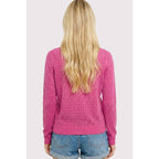 The Bold Raspberry Knit Cardigan (S-XL)