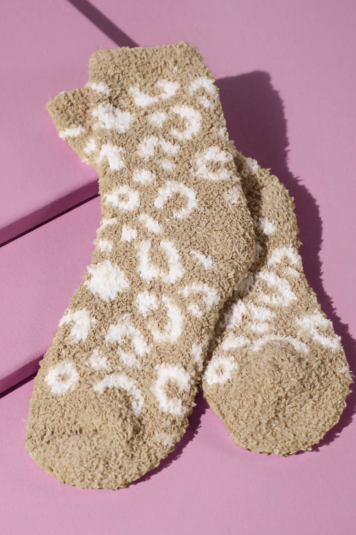 Leopard Cozy Chenille Socks (several colors)