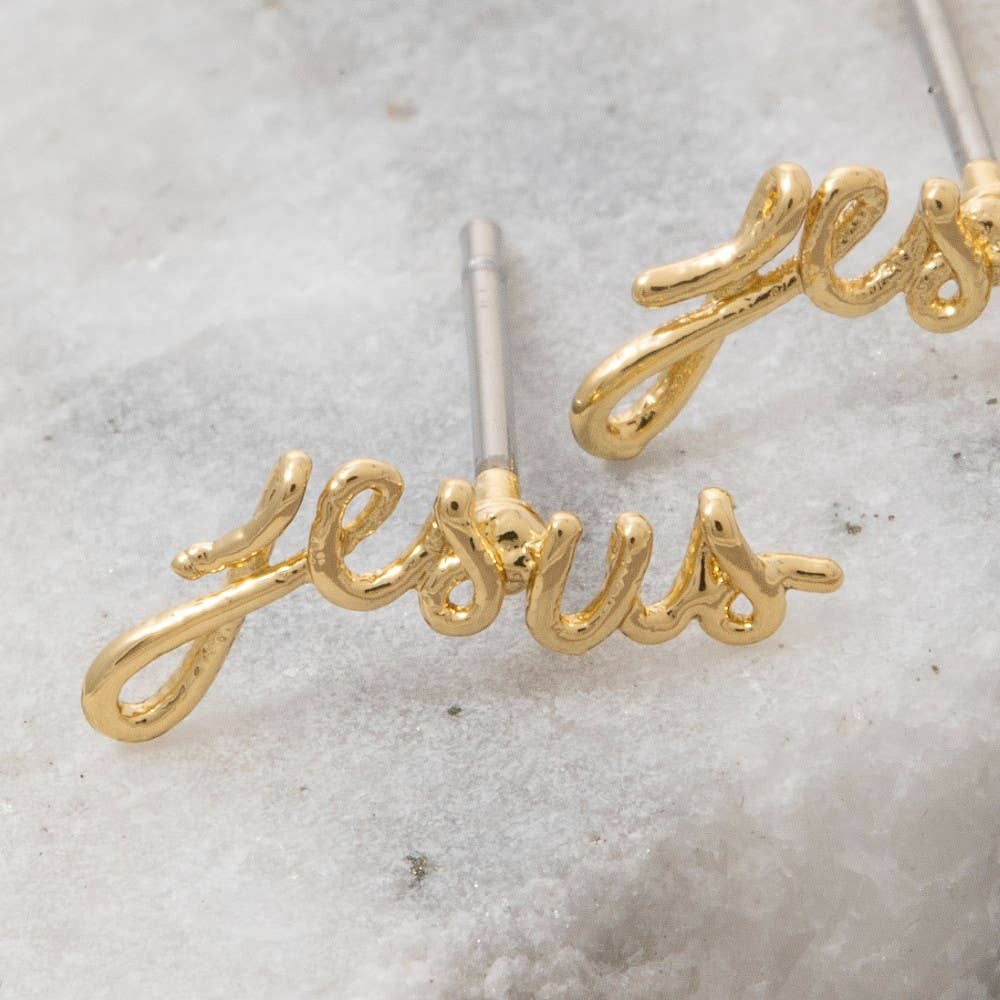Jesus Stud Earrings
