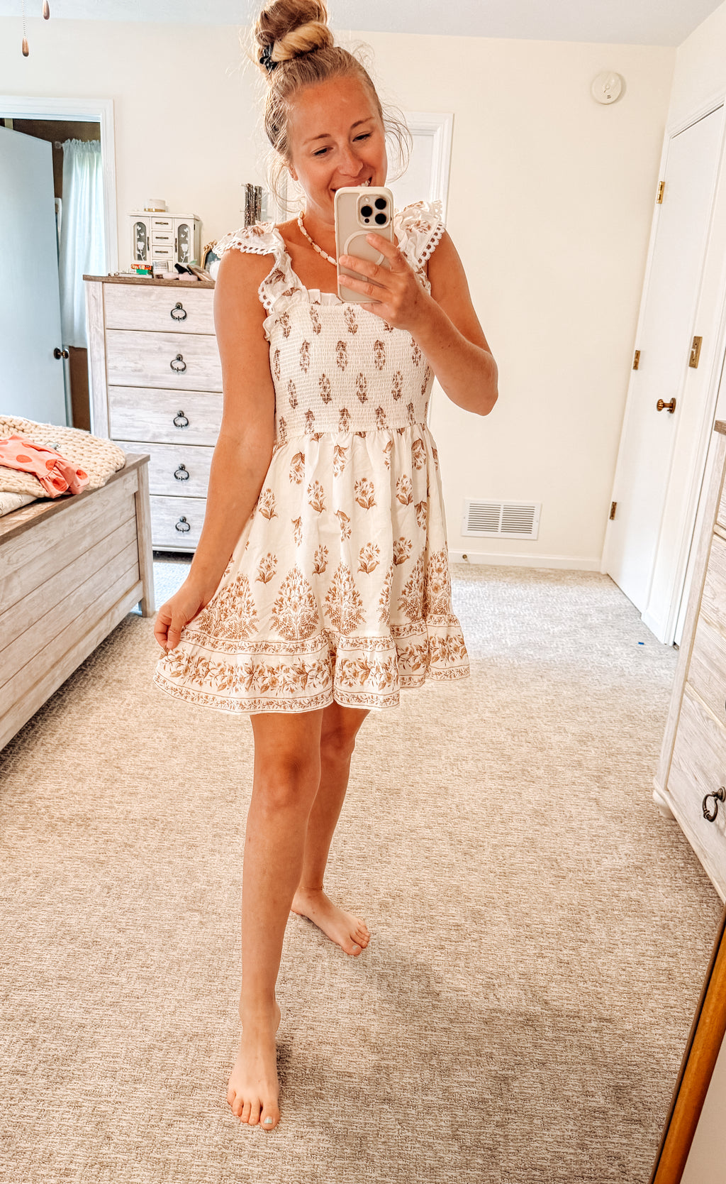 Desert Bloom Smocked Dress