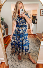 Hometown Honey Floral Ruffled Midi Dress