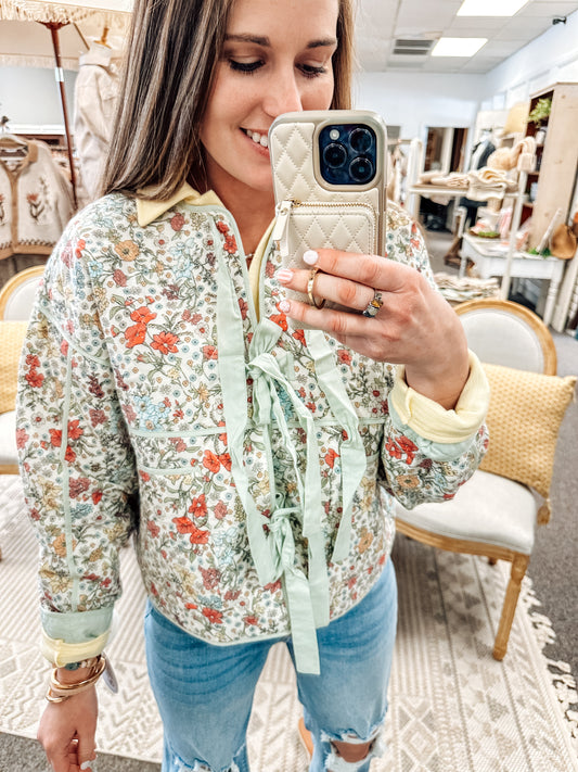 Petal Kissed Skies Quilt Jacket