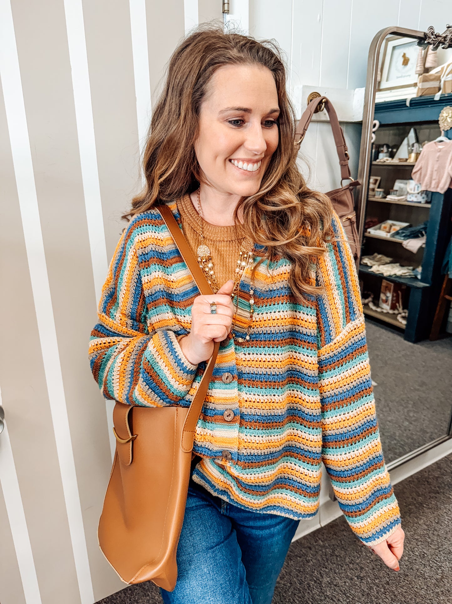 The Nightfall Striped Cardigan