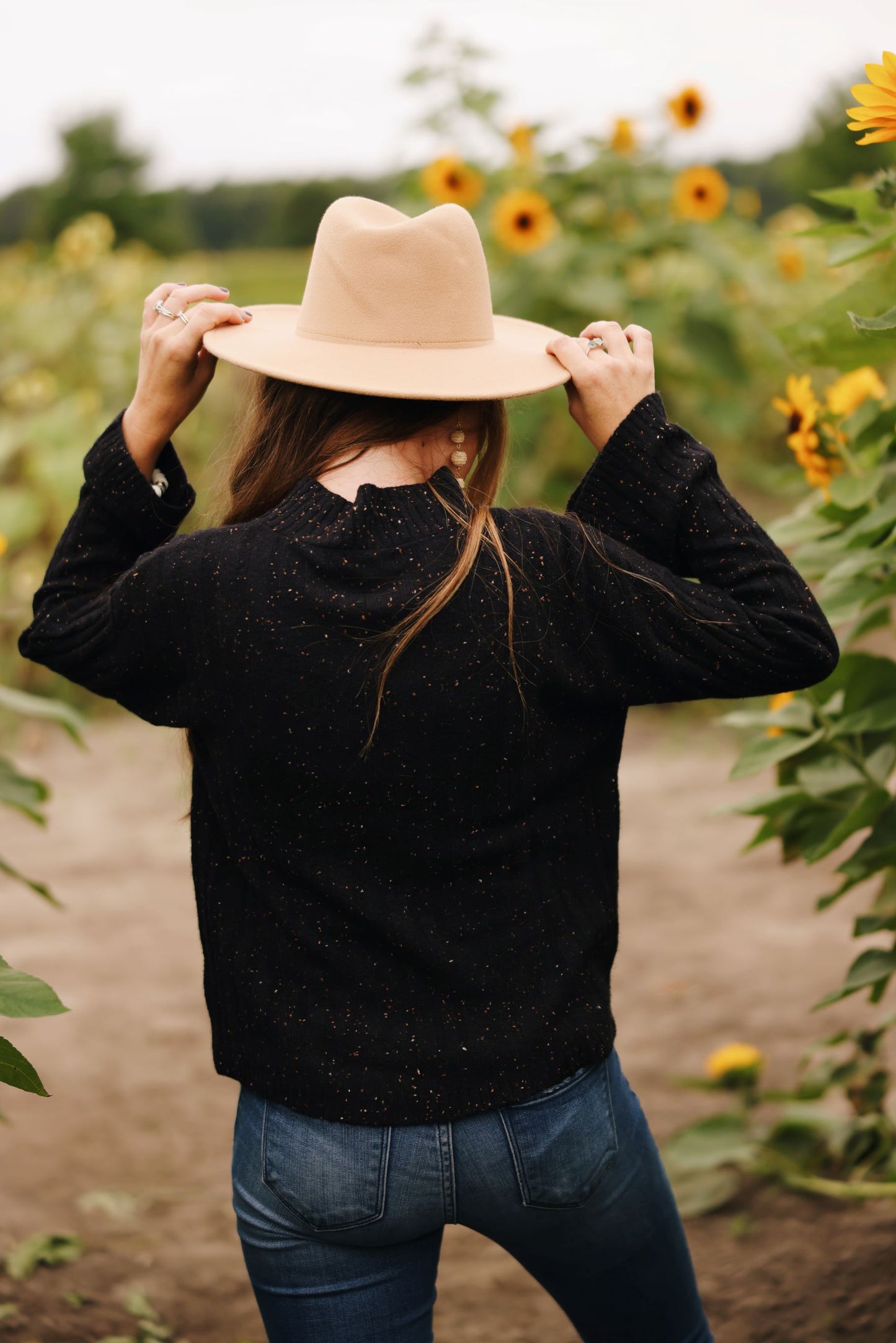 Harvest Delight Knitted Sweater-Black