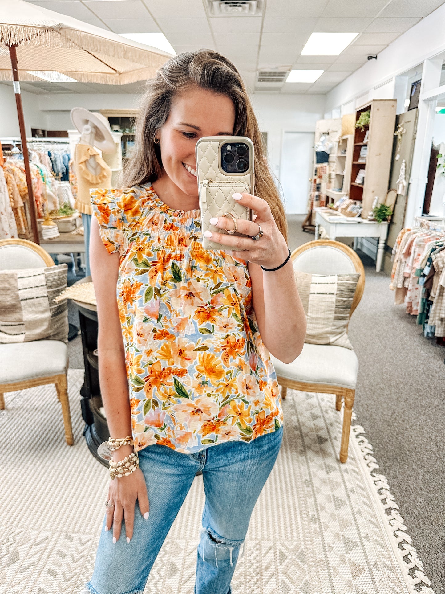 Bright Floral Fields Blouse (S-XL)