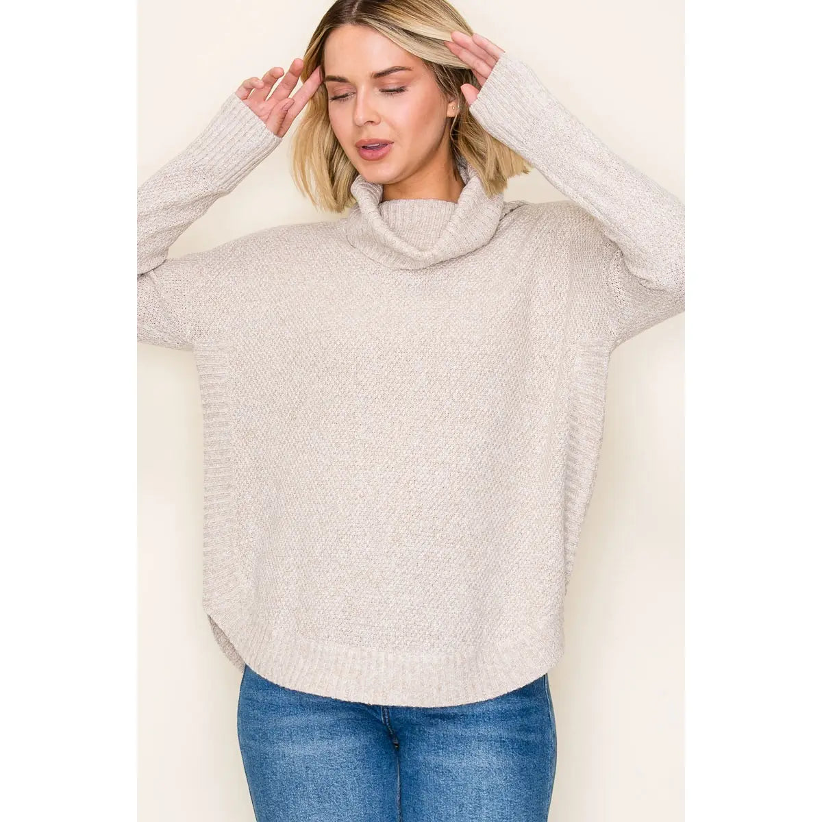 Frosted Cappuccino Turtleneck Sweater (S-XL)