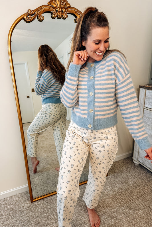 Blush & Breeze Striped Cardigan