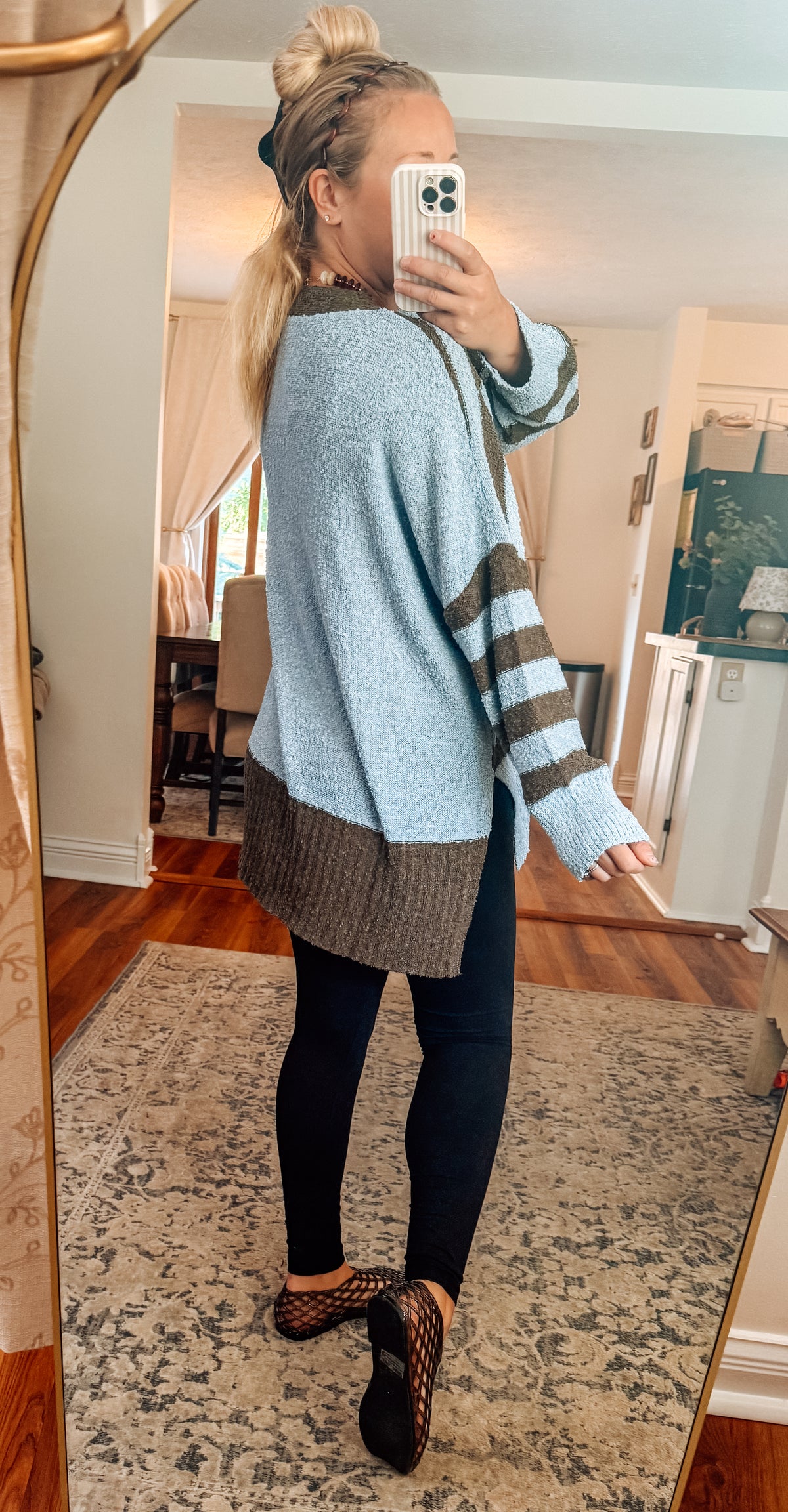 Mountain Mornings Striped VNeck Cardigan