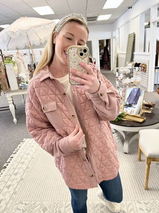 Transition to Spring Quilted Top-Blush