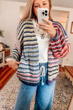 The Dockside Stripe Chunky Cardigan (PREORDER)