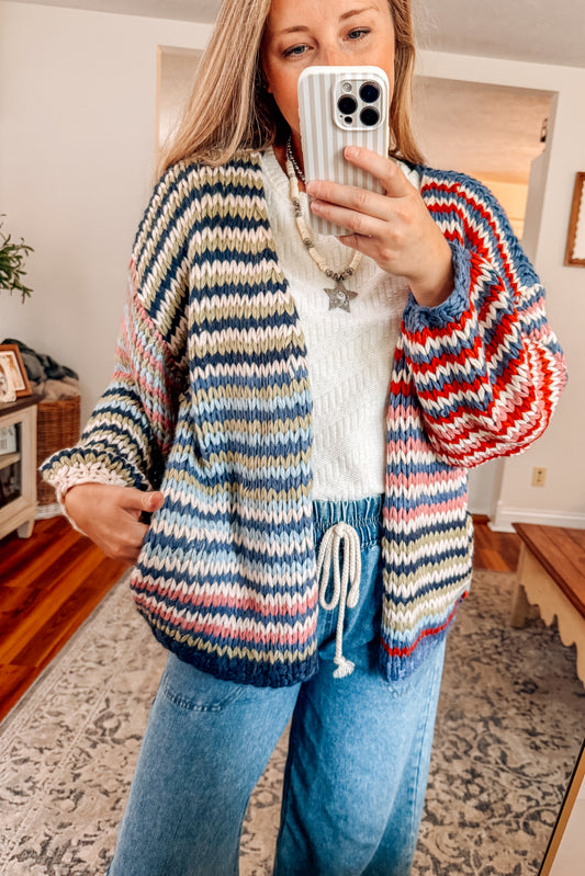 The Dockside Stripe Chunky Cardigan