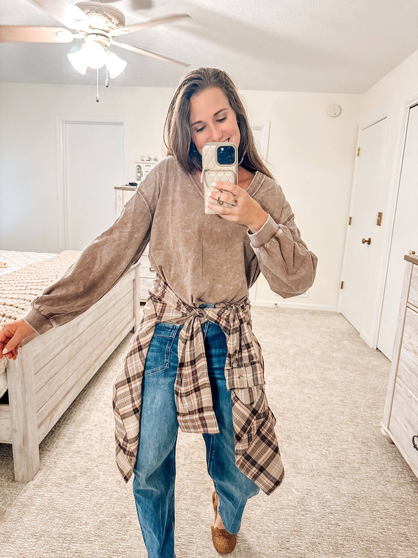 Simply Styled Inverted Seam Knit Top-Cocoa
