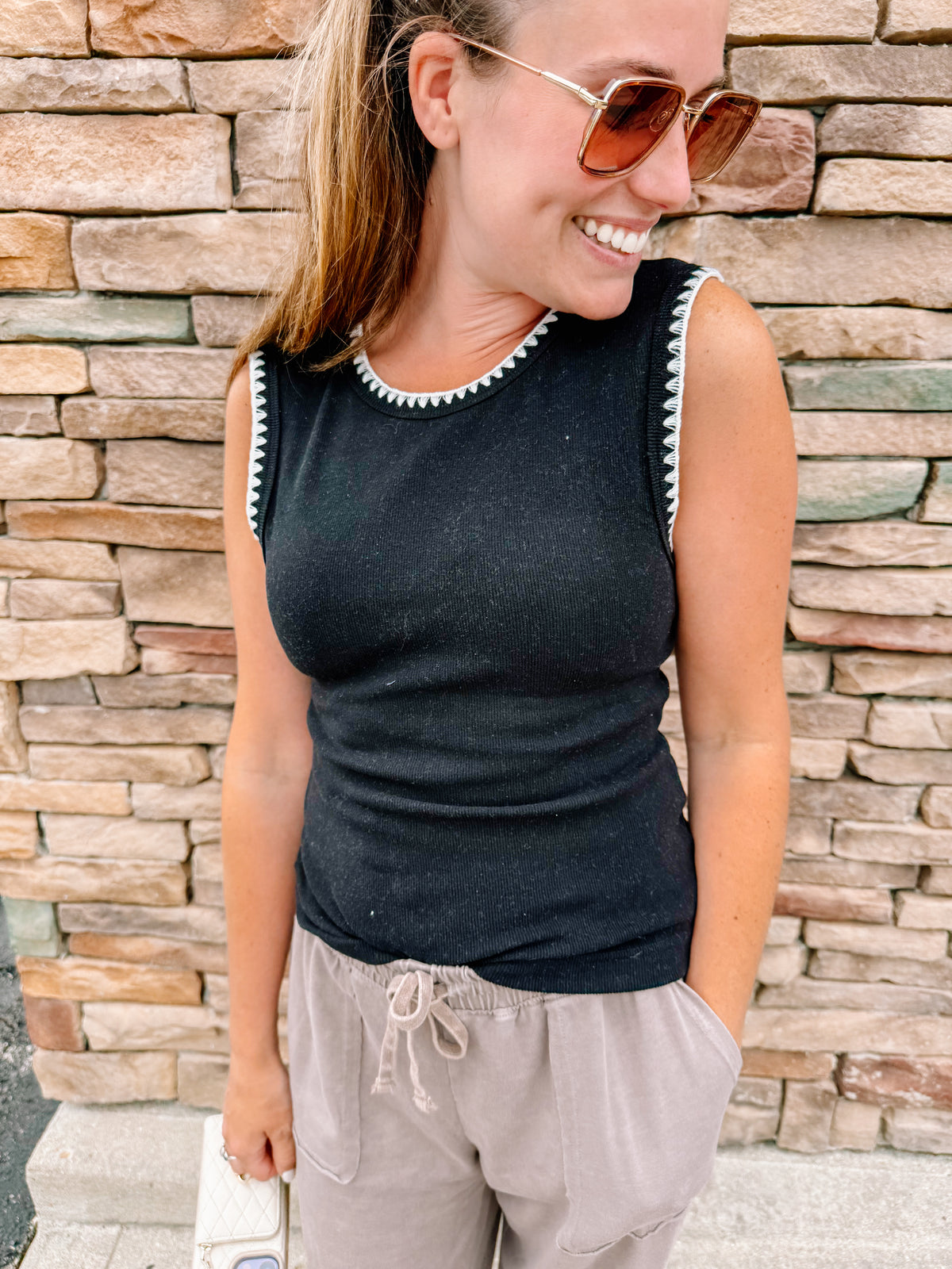 Classy Fit Contrast Tank (S-XL)