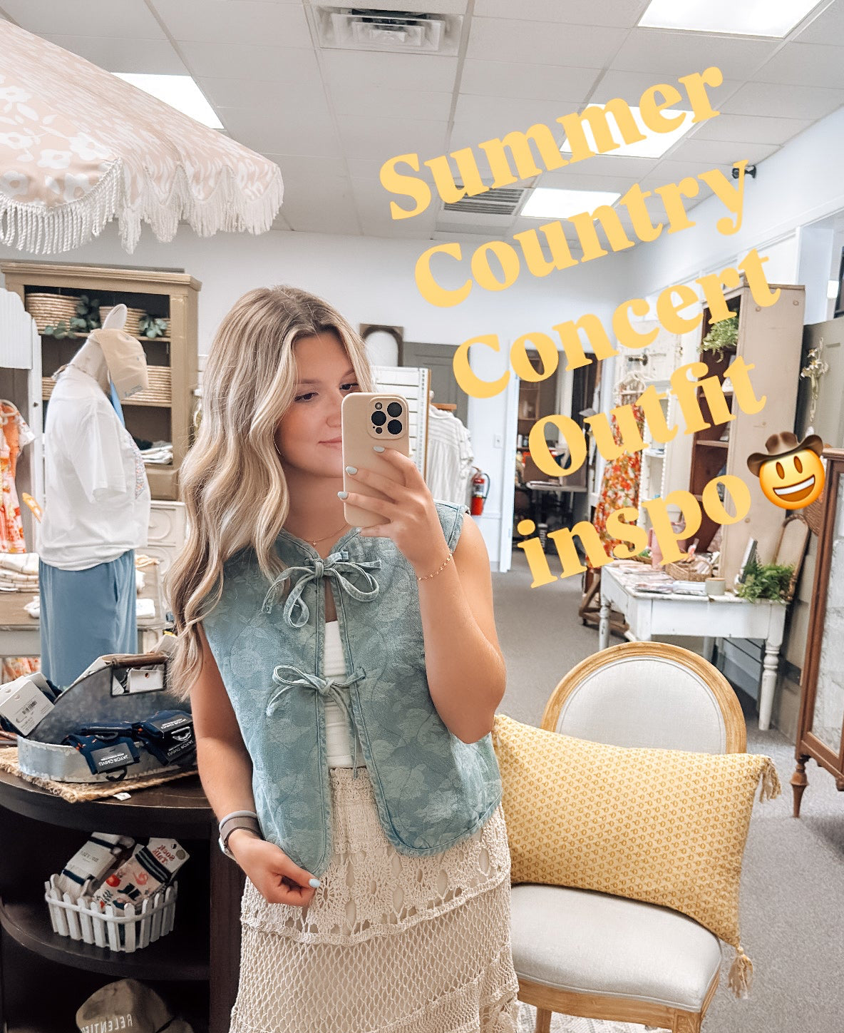 Covered in Roses Denim Vest
