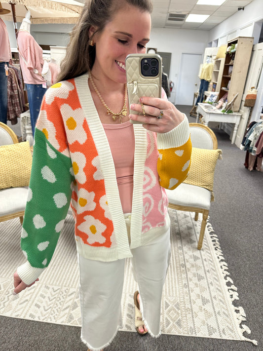 Color Me Happy Multiprint Cardigan (S-XL)
