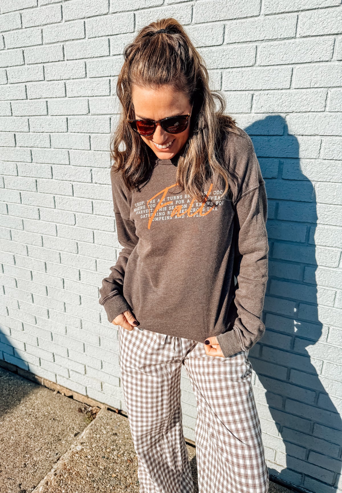 Fall Saying Mineral Washed Sweatshirt
