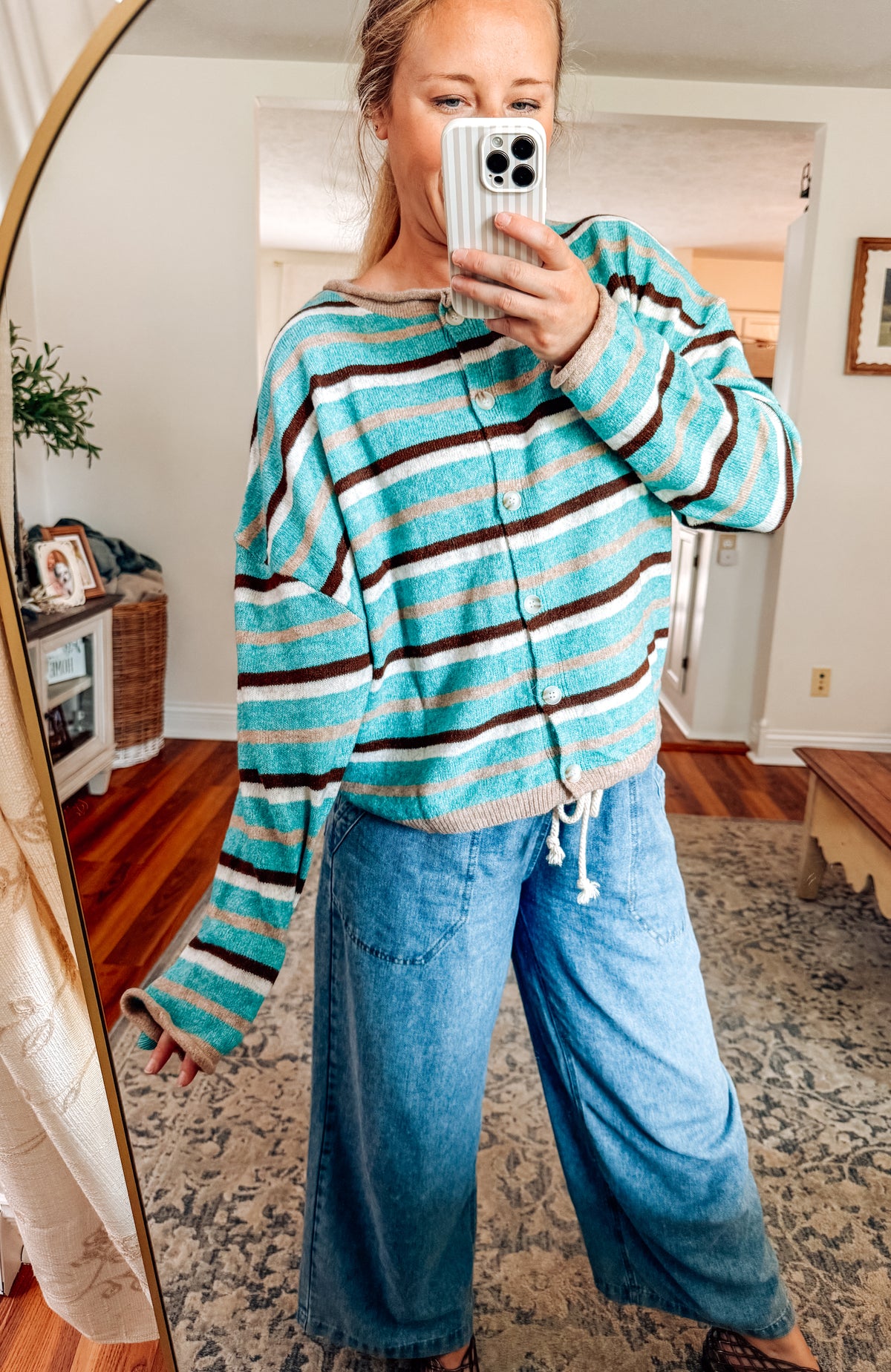 Changing Seasons Multi Stripe Knit Cardigan