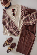 The Autumn Escape Contrast Sleeve Sweater