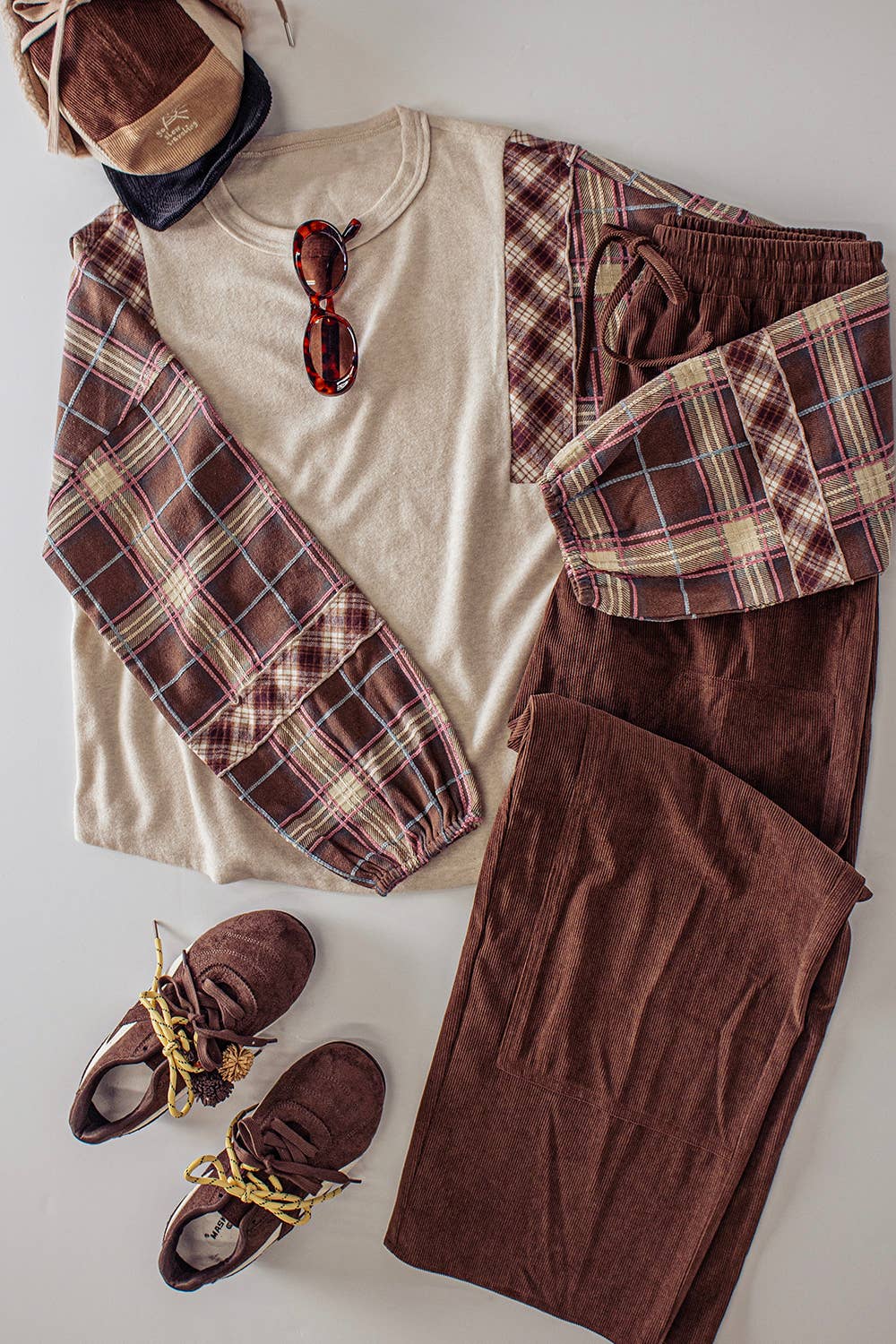 The Autumn Escape Contrast Sleeve Sweater