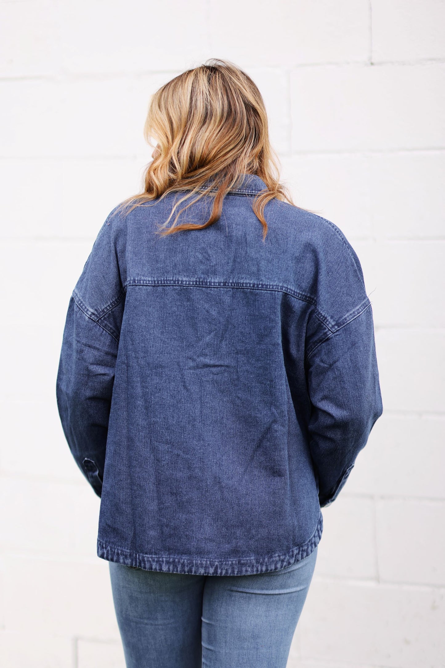 Rustic Charm Oversized Denim Jacket