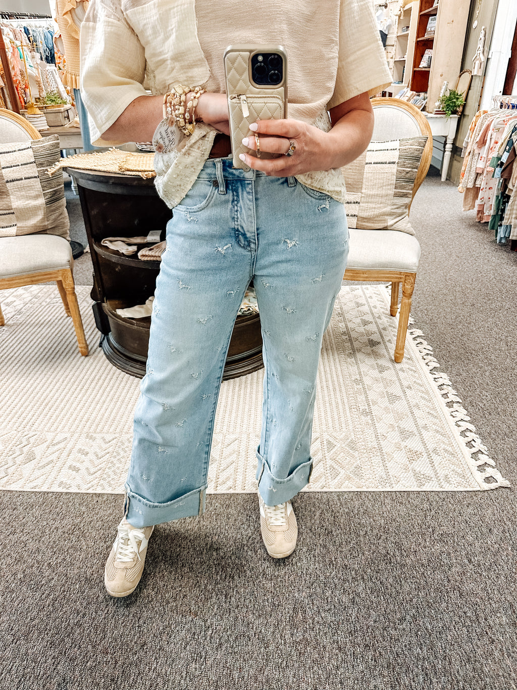 Bloom Babe Wide Leg Denim