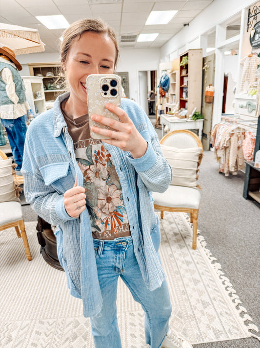 Salt Air Gauze Button Up (2 Colors)