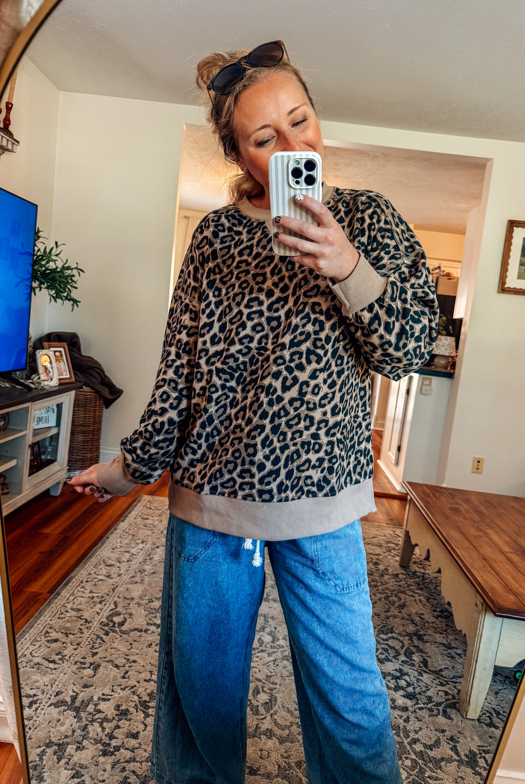You've Been Spotted Printed Pullover