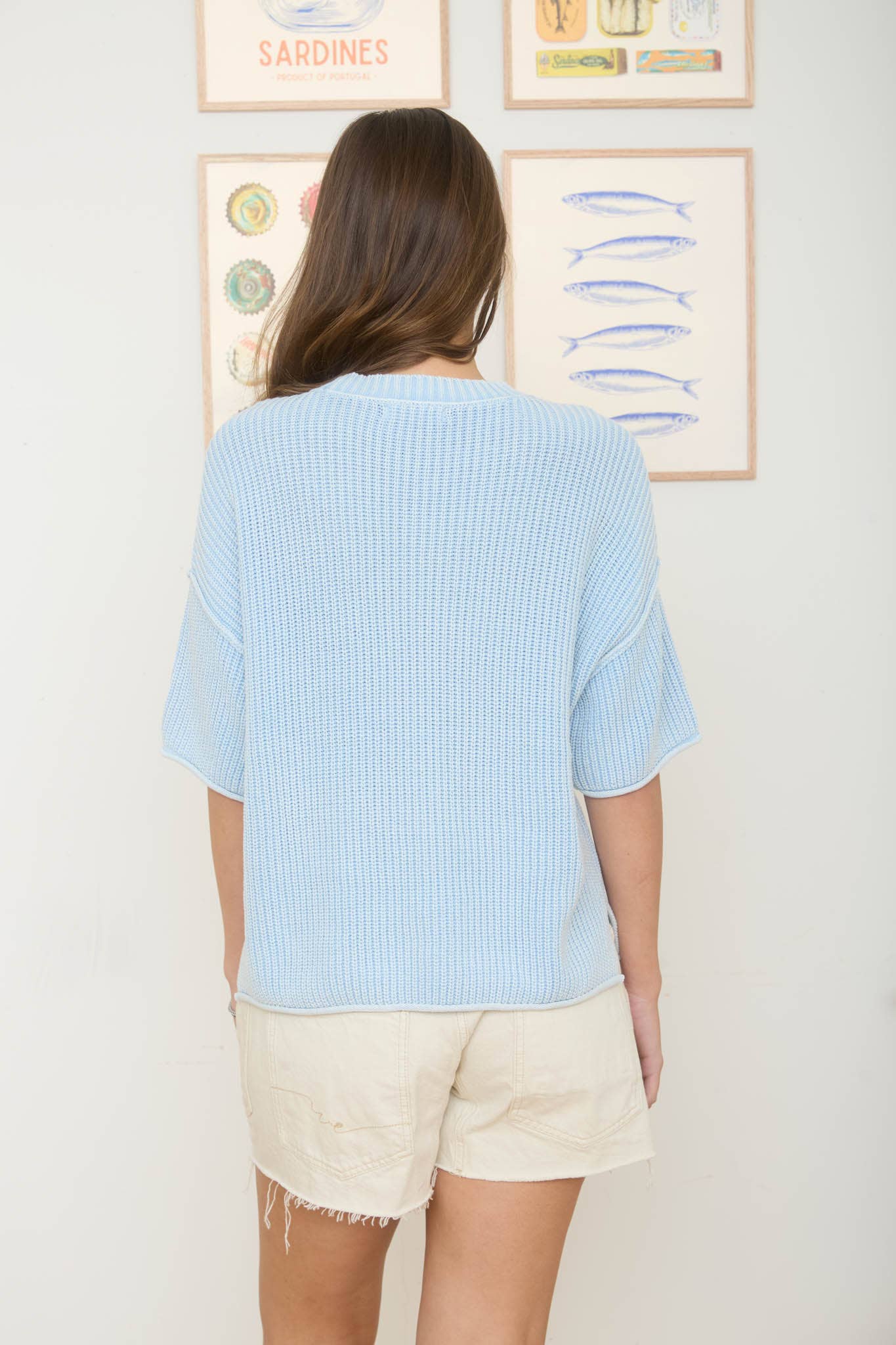 The Airy Blue Knit Top