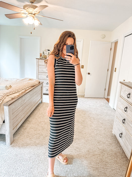 The Linear Knit Midi Dress