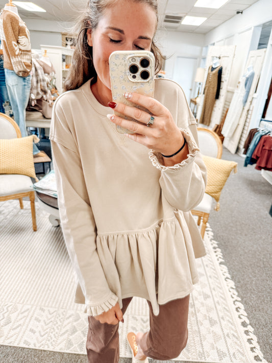 Timeless Knit Babydoll Pullover