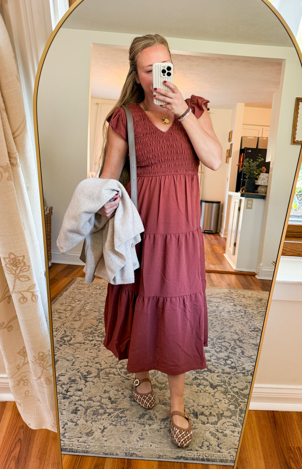 Rustic Way Smocked Midi Dress