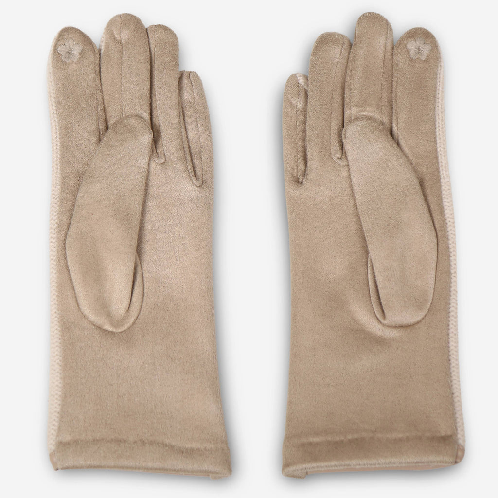 Cable Knit Suede Winter Gloves (several colors)