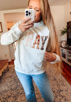 PRAY Patchwork Oversized Pullover Sweatshirt (S-XL)