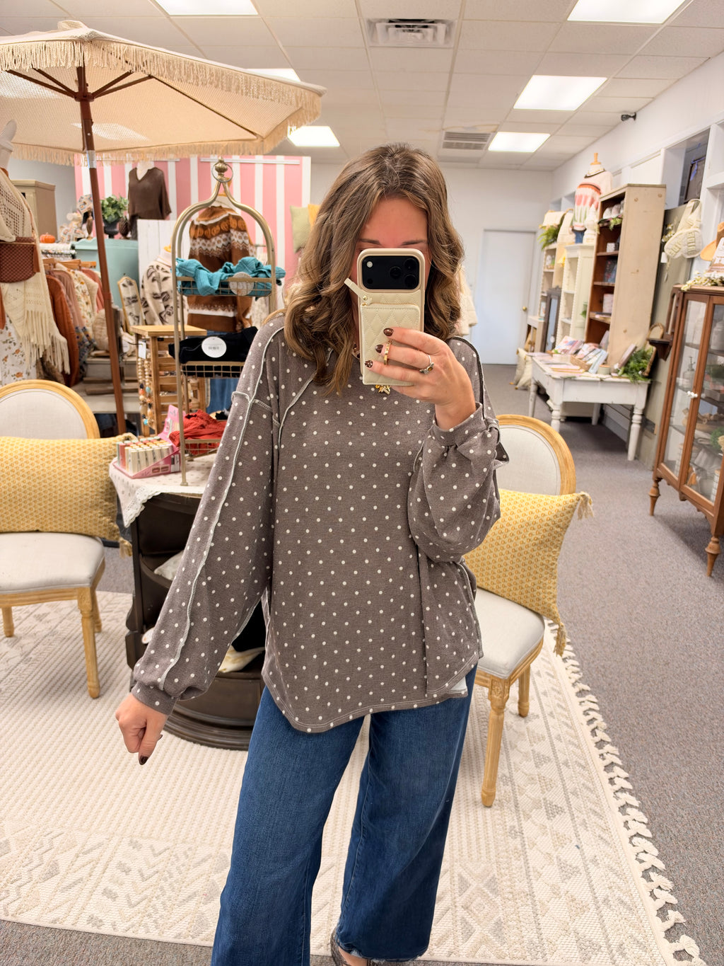The Dot to Dot Stitch Knit Top (S-3X)
