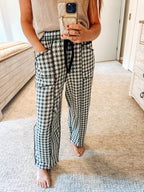 Cozy Contrast Brushed Barrel Knit Pants (S-XL) | 2 Colors