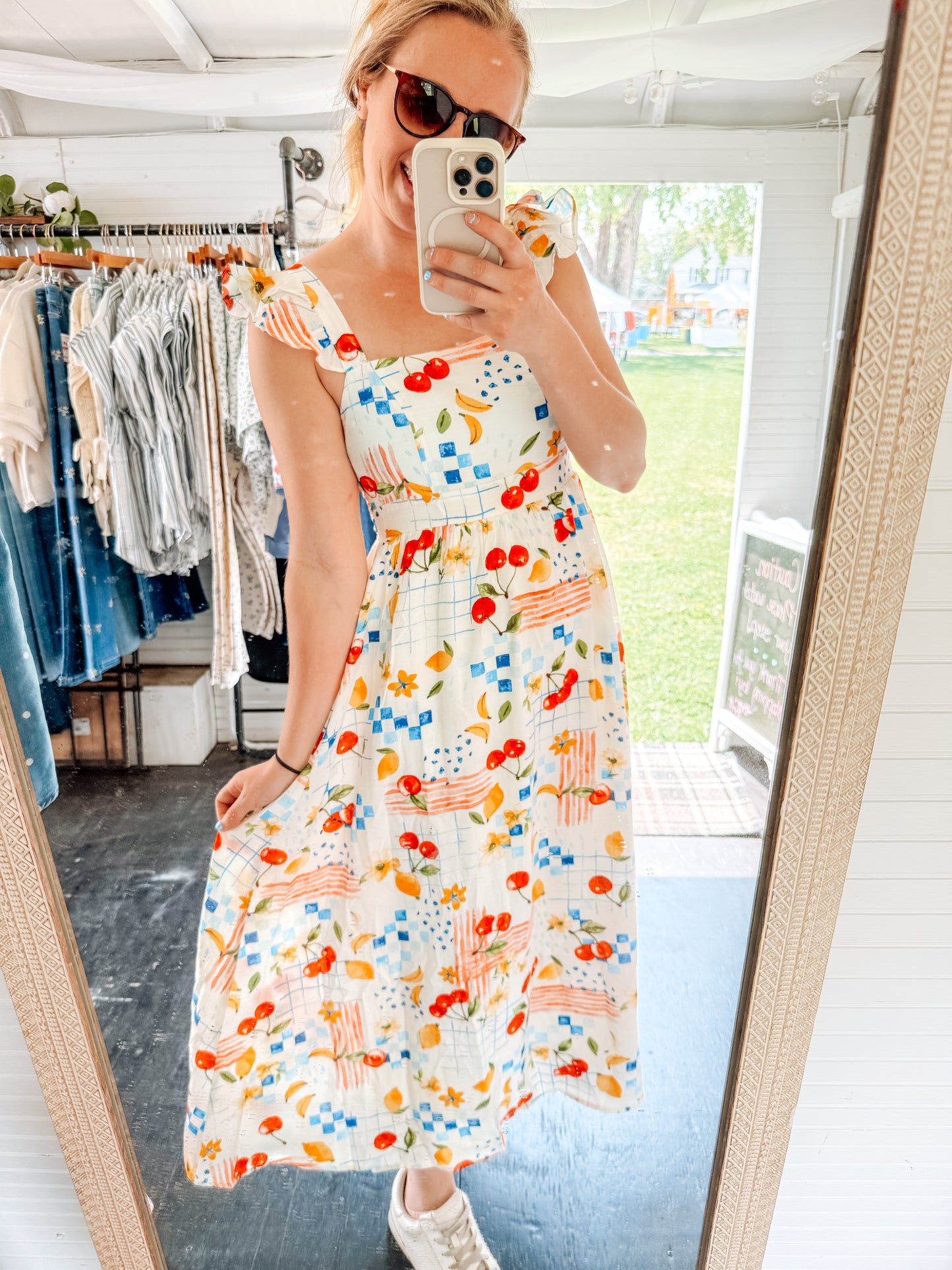 Headed to a Picnic Midi Dress (S-3X)