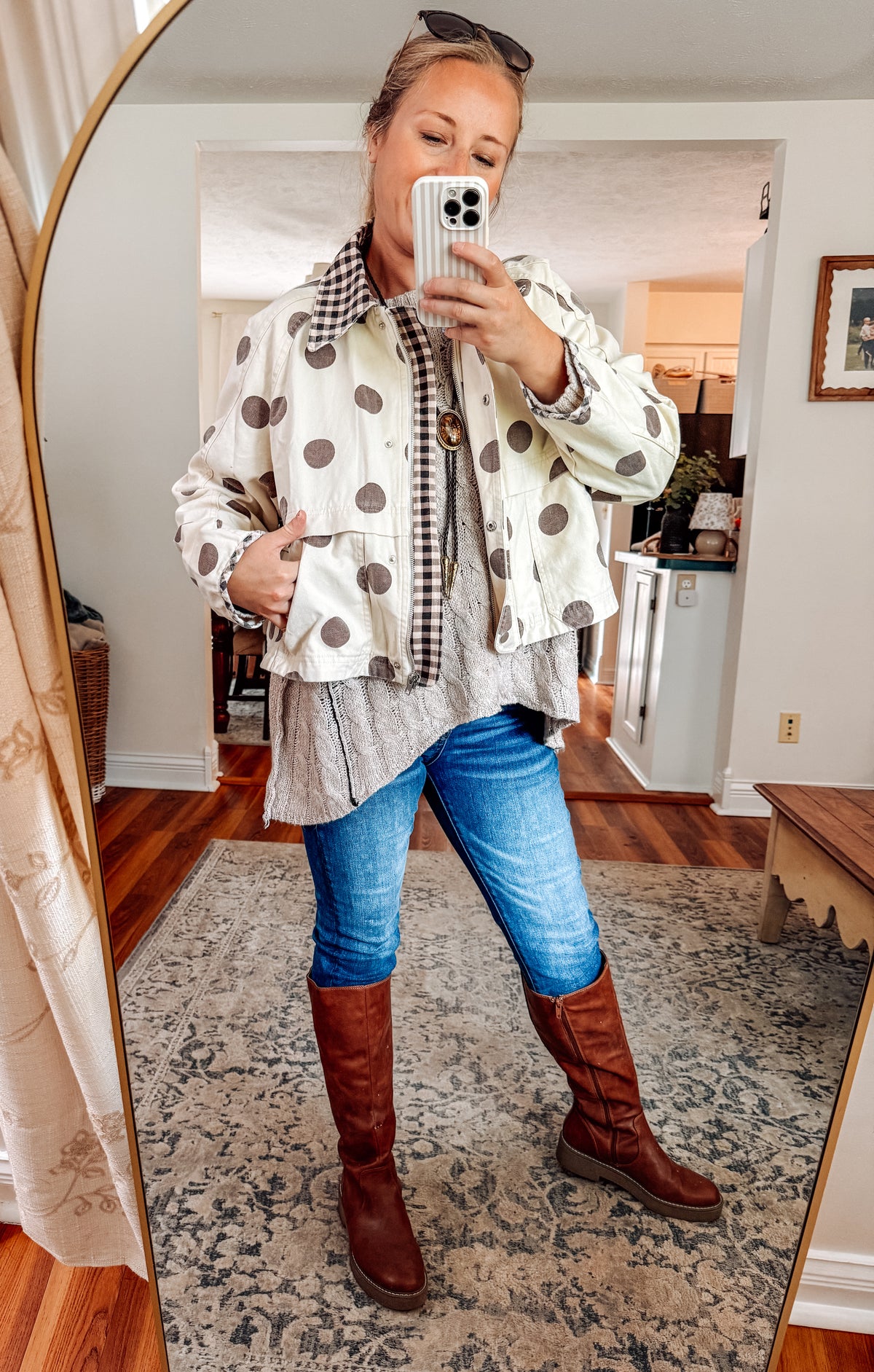 Autumn Dots Oxford Contrasting Jacket