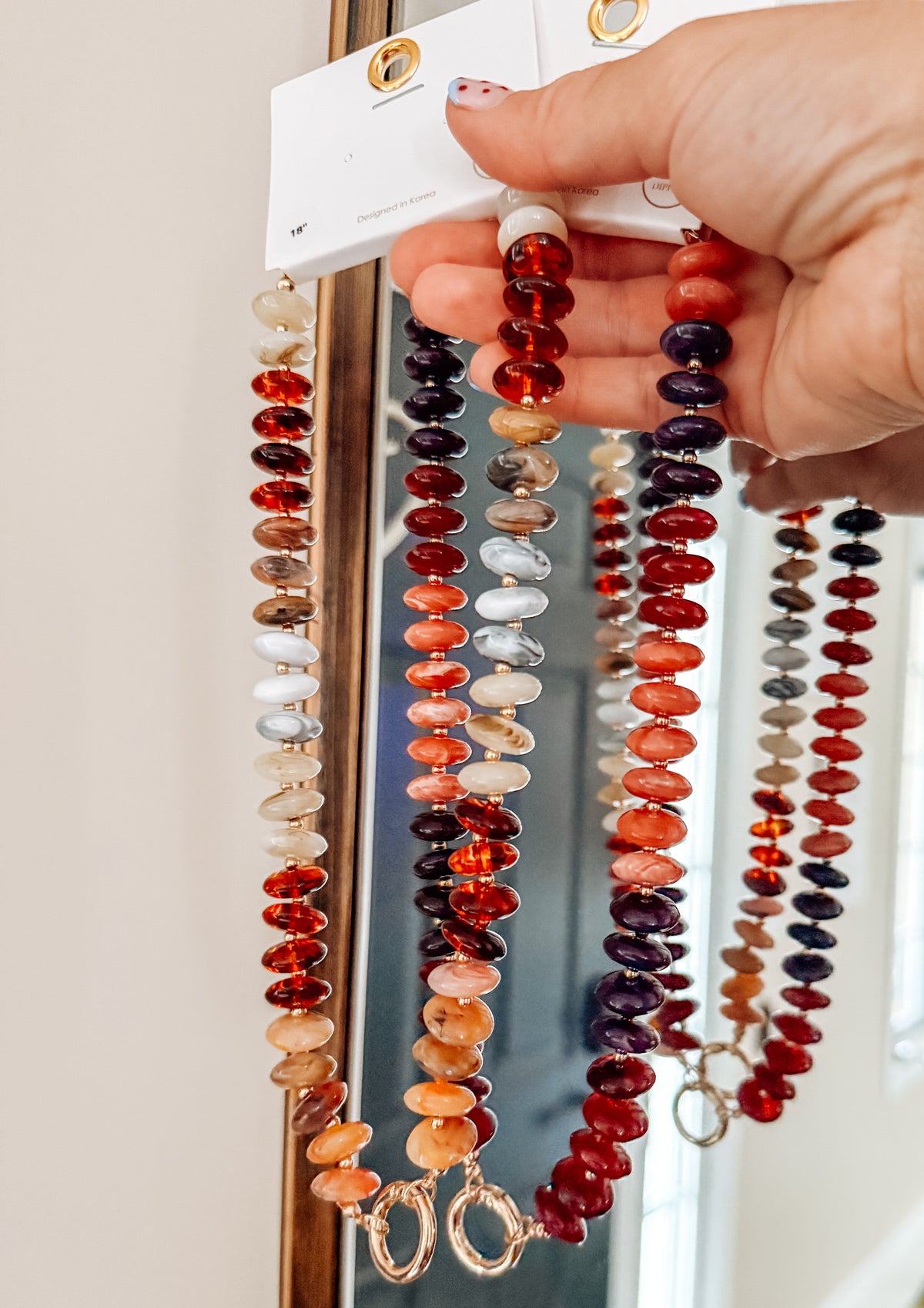 Chunky Resin Disc Beaded Necklace