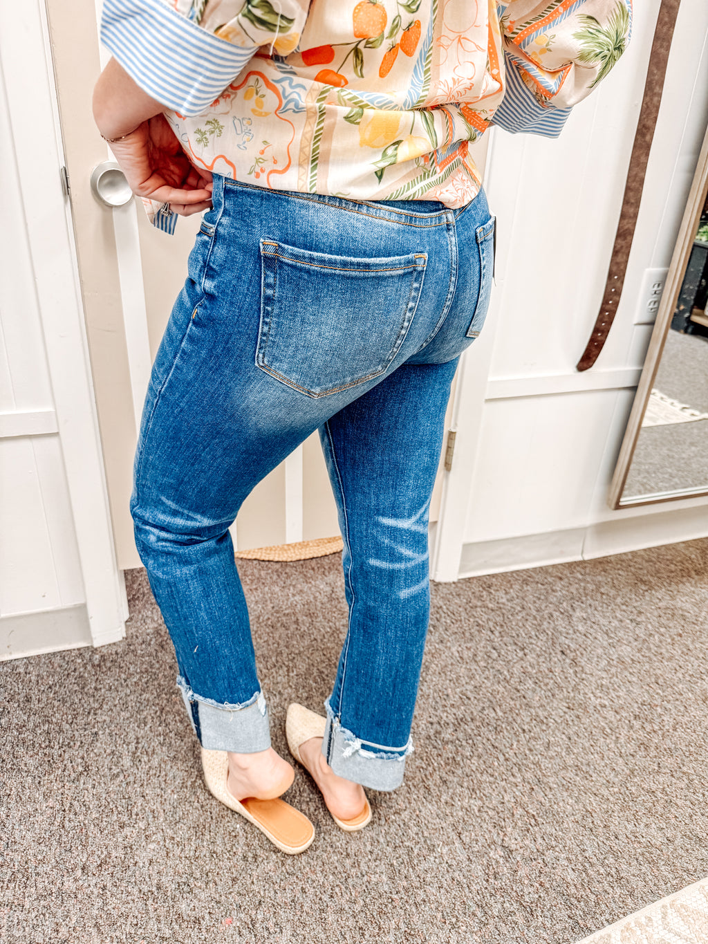 Add Cuffed Details Denim