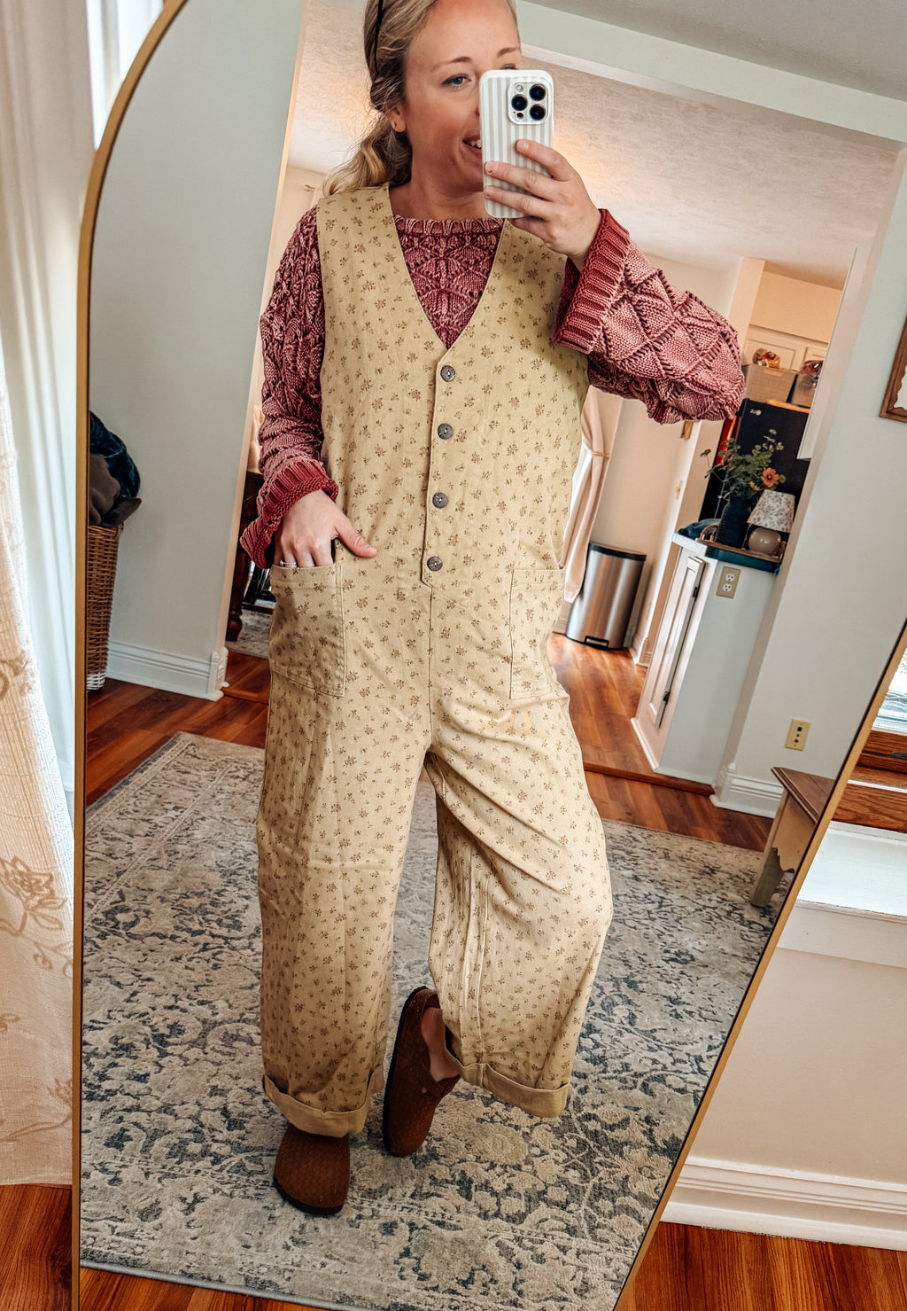 The Marigold Floral Jumpsuit (S-XL)