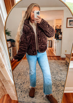 Cozy in Cocoa Quilted Corduroy Jacket