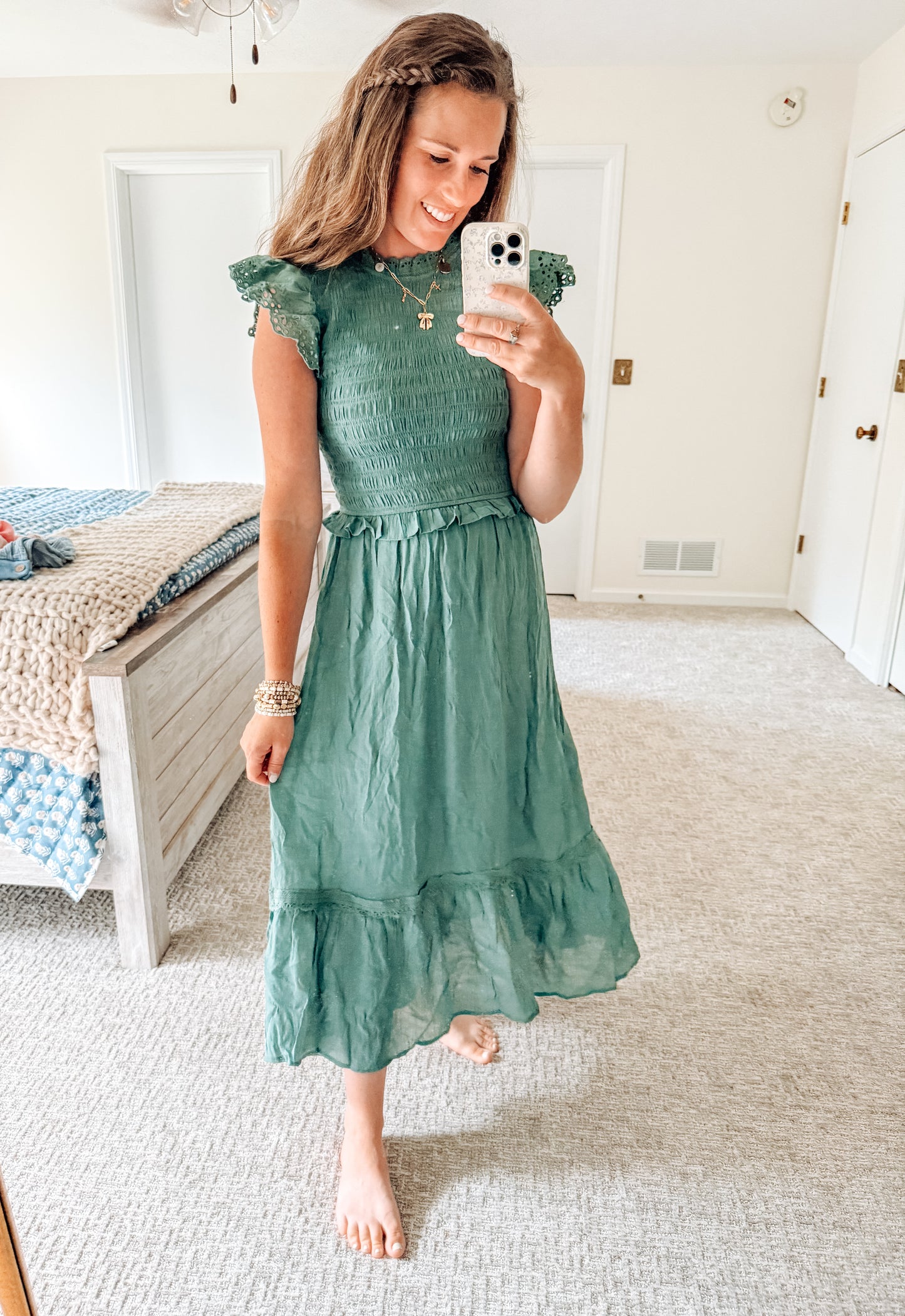 Eucalyptus Elegance Midi Dress