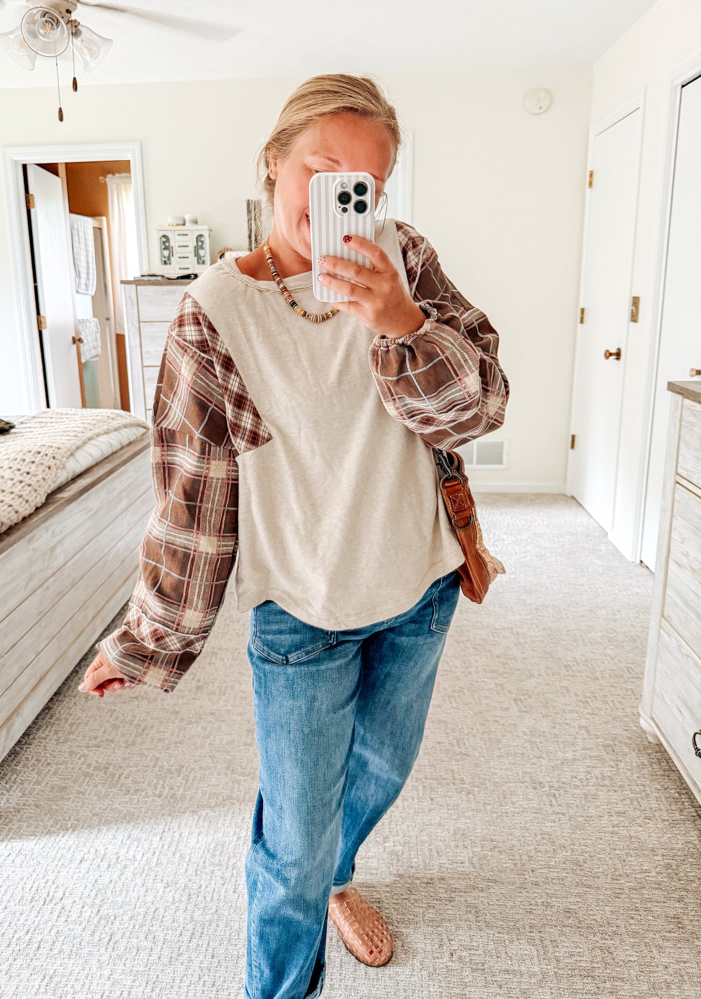 The Autumn Escape Contrast Sleeve Sweater