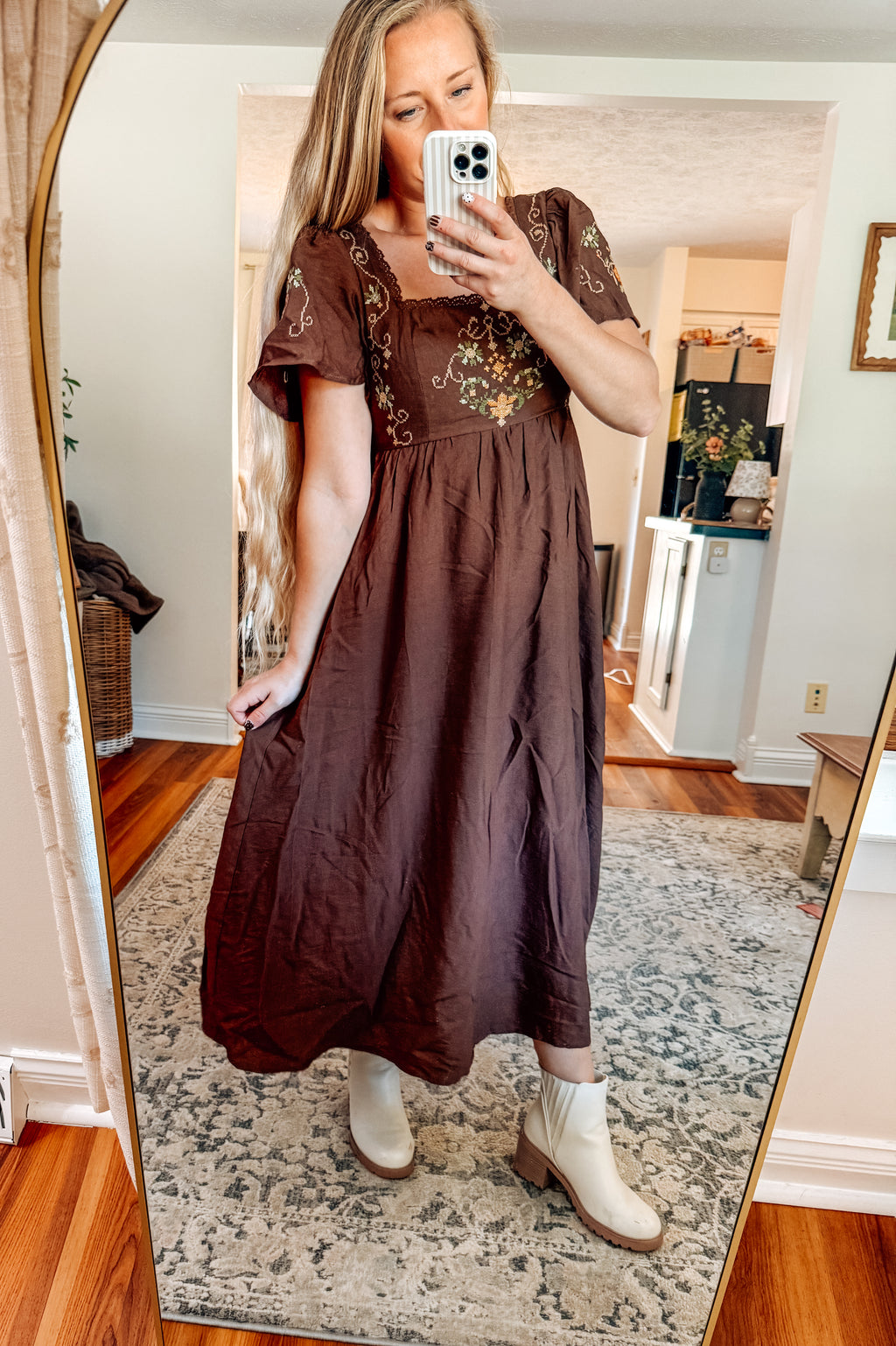 The Loretta Bell Sleeve Midi Dress